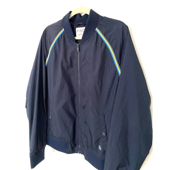 Original Penguin Blue Lightweight Zippered Front Pockets Bomber Jacket Sz XL - Picture 8 of 11